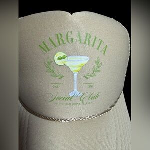 Tan Margarita Social Club Trucker Snap Back Hat Unisex